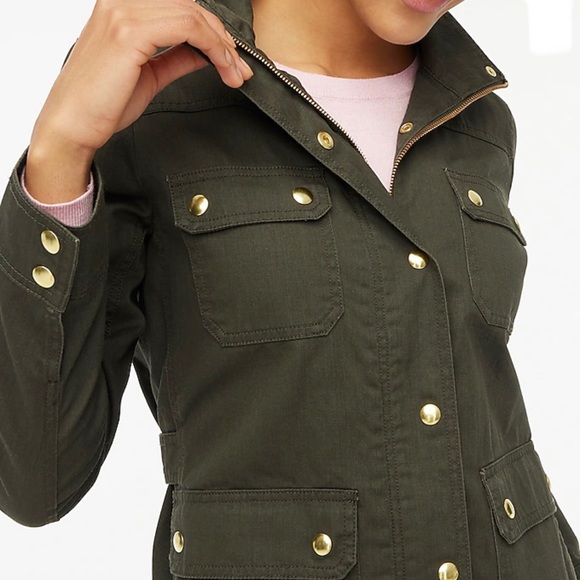J.Crew Resin-coated twill field jacket-size XXS - Picture 3 of 8